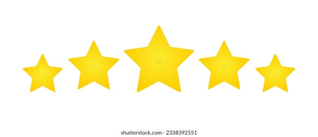 Five stars rating sign. Vector illustration