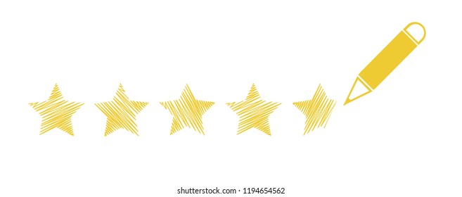 Five stars rating vector.