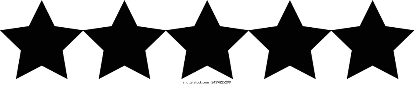 Five Stars Rating Vector . EPS 10