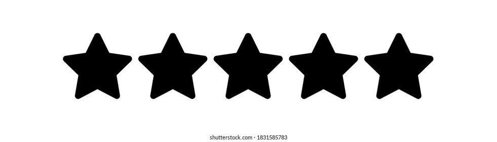 Five Stars Rating Vector graphic illustration for any purposes