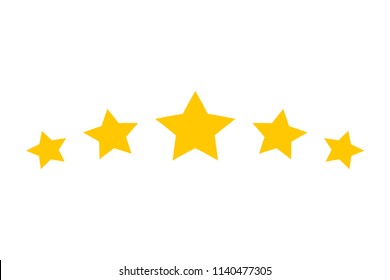 Five stars rating vector icon. Vector illustration