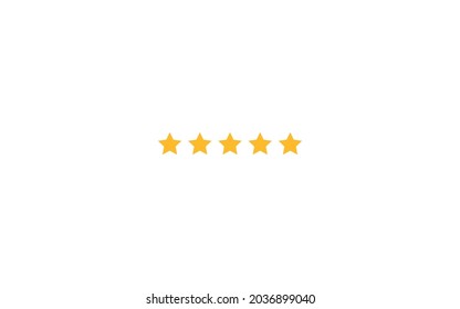 Five stars rating vector icon