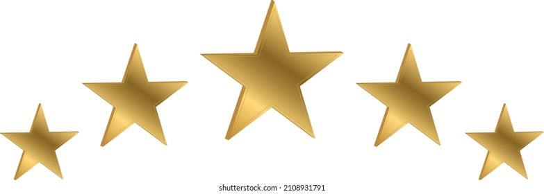 Icono de vector de clasificación de cinco estrellas