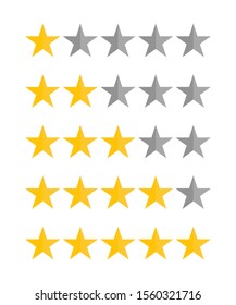 Five stars rating vector illustration.