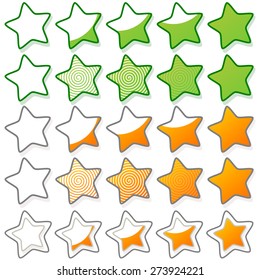 Five stars ratings web button