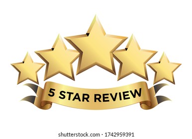 Five Stars Review and Rating Symbol