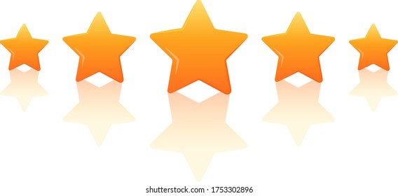 Satisfacción de cinco estrellas | Ilustración del vector