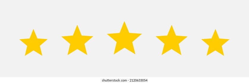 Five stars symbol. Vector illustration.