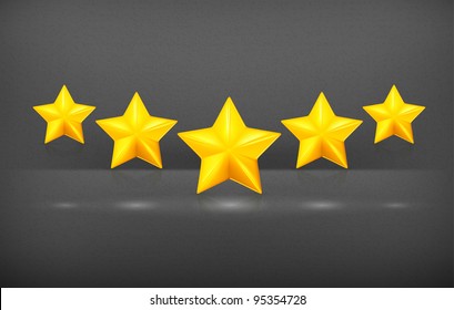 Five stars, vector