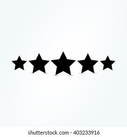 Five stars. Vector icon