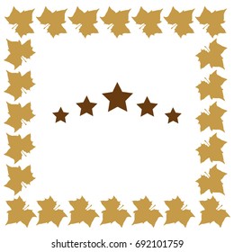 Five stars vector icon