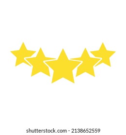 Five stars vector icon for apps and web sites