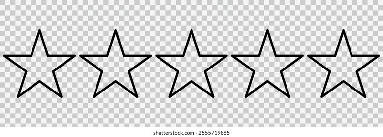 Five stars vector icon. Five stars customer product rating review flat icon. 5 Stars quality rating icon. Vector illustration.
