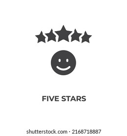 five stars vector icon. filled flat sign for mobile concept and web design. Symbol, logo illustration. Vector graphics