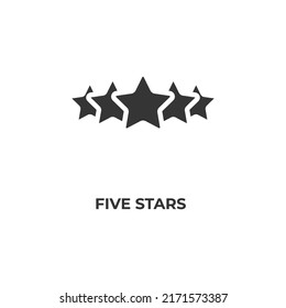 five stars vector icon. filled flat sign for mobile concept and web design. Symbol, logo illustration. Vector graphics