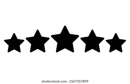 Five stars. Vector icon. Vector illustration.