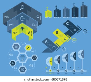 Five Statistics Charts Templates Set
