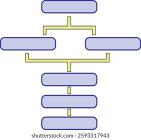 five step editable chart Flowchart Template