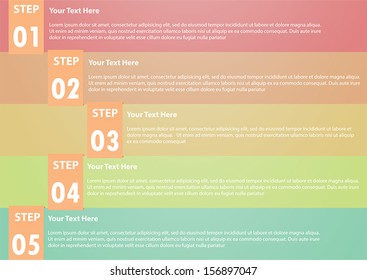 Five step infographics background, VECTOR, EPS10