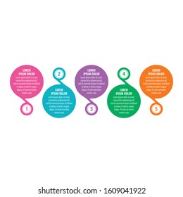 five step information template. business infographic template