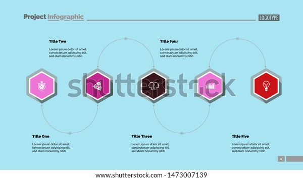 Five Step Process Diagram Slide Template Stock Vector Royalty Free 1473007139 Shutterstock 6489