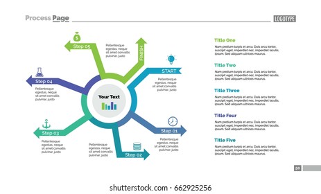 Five Steps Arrows Cycle Slide Template