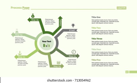 Five Steps Arrows Cycle Slide Template