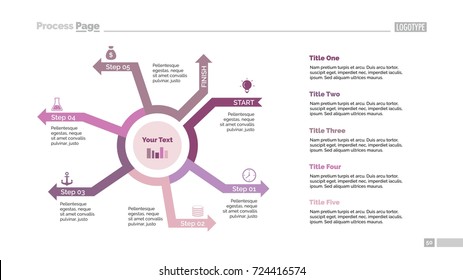 Five Steps Arrows Cycle Slide Template