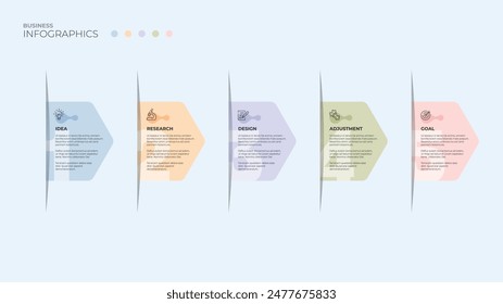 Five steps. Business infographics template