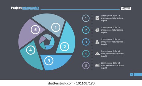Five Steps Circle Slide Template