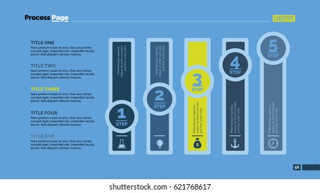 Five Steps Columns Slide Template