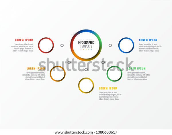 Five Steps Design Layout Infographic Template Stock Vector (Royalty ...
