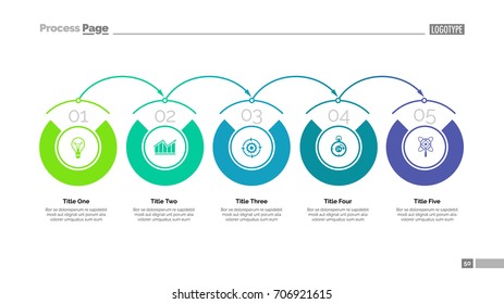 Five steps of development slide template