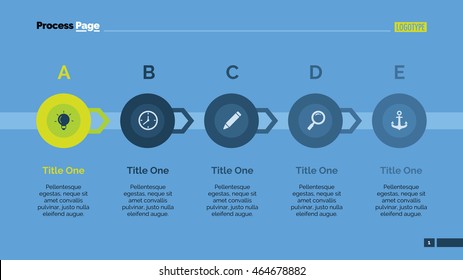 Five Steps Diagram Slide Template