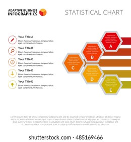 Five Steps Hexagons Slide Template 1