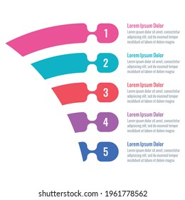 five steps infographic template. web, internet, annual report, magazine information template. business infographic template