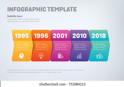 Five steps infographics - can illustrate a strategy, workflow, team work or company timeline.