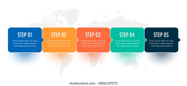 five steps modern business infographic template design