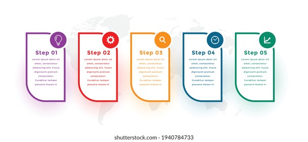 five steps modern infographic template design