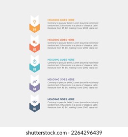 Five steps, Options Circle Timeline Vector Business Infographic Modern Design Template	
