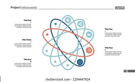 Five steps process chart slide template. Business data. Option, strategy, design. Creative concept for infographic, presentation, report. Can be used for topics like production, insurance, planning.