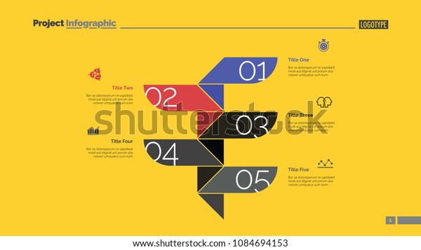 Five Steps Process Chart Slide Template Stock Vector Royalty Free 1084694153 Shutterstock 2707