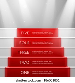 Five steps, success, eps 10