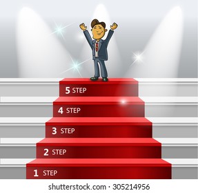 Five steps, success, eps 10