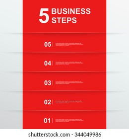 Five steps, success, eps 10