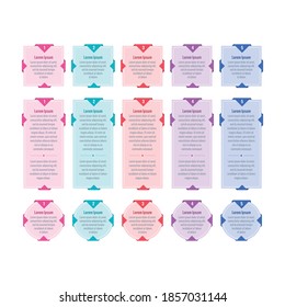 five steps web, annual report, internet informational template. business information template. infographic templates set