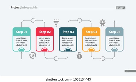 Five Steps of Workflow Slide Template
