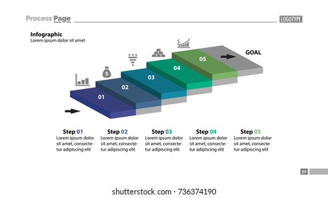 Five Steps Workflow Slide Template