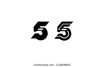 five streets 5 road logo vector icon