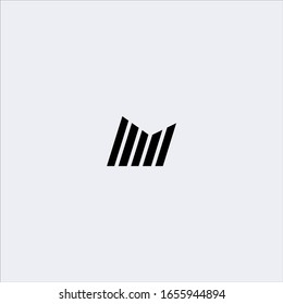 plantilla de diseño de logotipo de línea de cinco tiras 